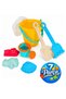 Toys Bucket with Water Bottle and Molded Sea Beach Sand Toy Set (Red - Yellow) - 5