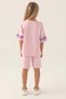 US Polo Assn Licensed Sleeve Detail Powder Pink Girl's Bermuda Suit - 5