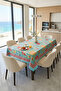 Modern Colorful Striped Tablecloth Stain-Resistant Stylish Design for Garden Balcony - 2