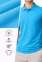 Men's Cotton Turquoise Polo Collar T-Shirt – Classic Fit, Soft Texture, Short Sleeve Men's Polo Collar - 4