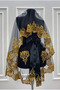 Black Gold Sparkling Laced Bridal Henna Veil Set Wedding Henna Night Face Cover