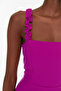 Fuchsia A-Line Square Neck Strappy Detail Mini Woven Dress TWOSS22EL2175 - 3