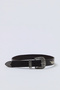 Dark Brown Genuine Leather Women's Belt with Embroidery Detail and Antique Buckle - 2
