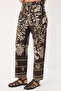 Kahverengi Çiçek Desenli Culotte Pantolon TWOSS26PL00109 - 3