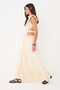 Siedres x Trendyolmilla Ekru Brode Maxi Dokuma Elbise TWOSS26EL00510 - 4