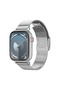 Apple Watch 49/46mm Ultra 4/3/2/1 / Seri 12/11/10 Uyumlu Kordon Band Sleek Link Silver - AMP07224