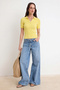 Sarı More Sustainable Basic Polo Yaka Triko Bluz TWOSS26BZ00505 - 2