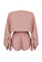 Mink Woven Drawstring Beach Blouse Shorts Set Tbess26Au00033 - 6