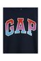 Boy's Navy Blue T-Shirt with Logo Detail - 3