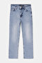 Buz Mavisi Dar Kalıp Kesik Paça yüksek Bel Orta Likralı Denim TDRSS26PL00035 - 4