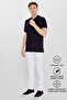 Men's Shrink-Resistant Cotton Fabric Regular Fit Comfortable Cut Dark Black Roll-Free Polo Collar T-Shirt with Pockets - 2
