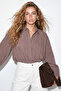 Mink Ribbed Shoulder Tunic Shirt Tdrss26Go00043 - 3