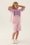 US Polo Assn Licensed Sleeve Detail Powder Pink Girl's Bermuda Suit - 2