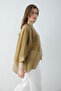 Green Oversize Slim Draped Woven Blouse Twoss26Bz00653 - 4