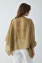 Green Oversize Slim Draped Woven Blouse Twoss26Bz00653 - 5