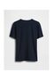 Boy's Navy Blue T-Shirt with Logo Detail - 2