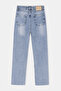 Buz Mavisi Dar Kalıp Kesik Paça yüksek Bel Orta Likralı Denim TDRSS26PL00035 - 5