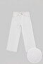 Beyaz Düz Kız Çocuk Yıldız Patchli Flare Denim TKDSS26JE00006 - 4