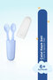 Baby Fork and Spoon Set with Storage Box Transition to Supplementary Food Blue - 2