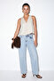 Light Blue Stoned Baggy Jeans Tdrss26Je00012 - 3