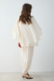Beyaz Şifon Balon Pantolon Bluz Alt - Üst Takım TWOSS26AU00211 - 6