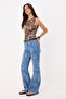Mavi Desenli Yüksek Bel Comfort Flare Jeans TWOSS26JE00281 - 2