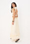 Siedres x Trendyolmilla Ekru Brode Maxi Dokuma Elbise TWOSS26EL00510 - 7
