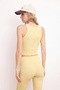Sarı Fırçalı Soft Kumaş Örme Spor Üst/Bluz THMSS26BZ00008 - 4