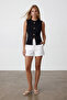 Black Crew Neck Gold Buttoned Ottoban Blouse Alc-X13729 - 2