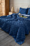 Sitra Navy Blue Double Tasseled Dowry Bedspread 230X250 2 Pillows 50X70 5034 - 7