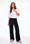 Siyah Wide Leg/Geniş Paça Normal Bel Pantolon TWOSS26PL00163