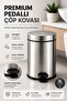 Pedal Trash Can 3 Liters with Inner Bucket and Lid Bathroom Trash Bin Chrome - Titan 7003 - 4