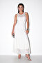White Lace Strap Maxi Length Lace Back Lined Event Dress Tdrss26El00072 - 2