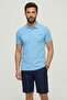 Cayman Blue 100% Gazeli Aegean Cotton Polo T-Shirt - 3