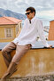 White 100% Linen Regular/Normal Men's Shirt Tmnss26Go00039