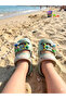 Boys & Girls Sandals Ultra Soft Flexible Non-Slip Sole Figured Summer Model Slippers Pastel Green Camel - 4