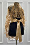 Gold Bridal Veil Set, Glass Beads and Sequins Printed Henna Veil Face Cover Set 6 Pieces - 4