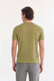 Men's Khaki Crew Neck Knitwear Regular Fit T-Shirt A41Y5074 - 4