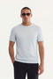 Men's Light Blue Crew Neck Knitwear Regular Fit T-Shirt A41Y5074