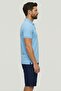 Cayman Blue 100% Gazeli Aegean Cotton Polo T-Shirt - 5