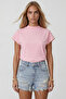 Pink Crew Neck Pearl Embellished Sleeveless Blouse Alc-X13522 - 4