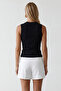 Black Crew Neck Gold Buttoned Ottoban Blouse Alc-X13729 - 5