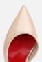 Women's Nude Patent Leather Pointed Toe High Heeled Stylish Shoes - 5