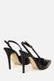 Women's black pointed toe patent leather high heel elegant shoes - 3