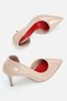 Women's Nude Patent Leather Pointed Toe High Heeled Stylish Shoes - 7