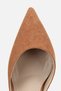 Women's tobacco Suede pointed toe ankle strap Stiletto Heel shoes - 6