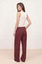 Bordo Bel Detaylı Wideleg Pantolon TWOSS26PL00227 - 4
