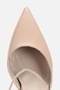 Women's Nude Pointed Toe Ankle Strap Stiletto Heel U Shoes - 5