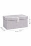 Set of 4 Multi-Purpose Storage Boxes with Lids Organizer Mega 60 X 40 X 30 cm Gray - 5