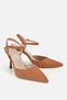 Women's tobacco Suede pointed toe ankle strap Stiletto Heel shoes - 2
